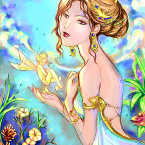 Binah Moon Fantasy Art Poster MB15