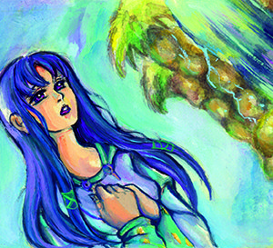 Binah Moon Fantasy Art Poster MB32